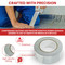 T.R.U. AF-20R Heat Shield Resistant Aluminum Foil Tape Rubber Adhesive: 50 yds. (1.2Mil)